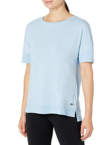 Reebok Training Supply Ac cotton Tee  Fluid Blue  M