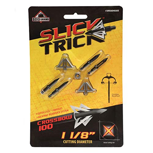 Slick Trick Broadhead 1 1 8  Crossbow 4 Pack