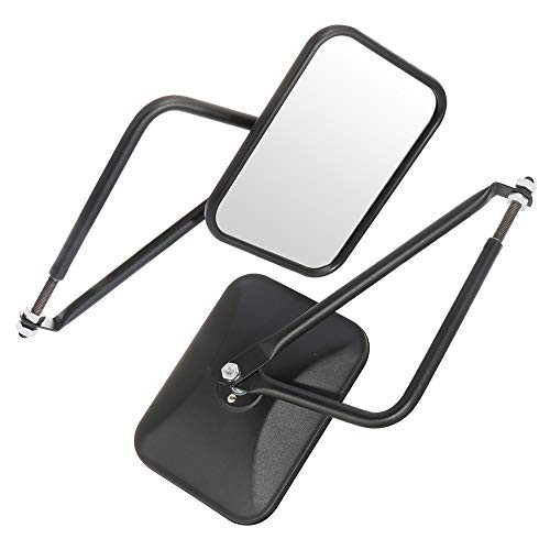 OCPTY Black Left and Right Side View Door Off Mirror Shake Proof Off Road Manual Rectangular Adventure Fit for 1997 2017 for Jeep Wrangler JKU JK CJ YJ TJ