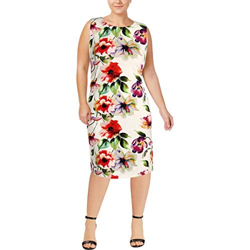 Ronni Nicole Women s Sleevless Textured Knit Shift Dress  White Multi  10