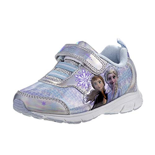 Disney Frozen II Elsa and Anna Seakers Anna and Elsa Light Up Silver Size 9 Toddler Disney Frozen II Elsa and Anna Seakers Anna and Elsa Light Up Silver Size 9 Toddler