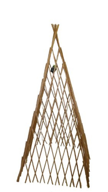 Master Garden Products Peeled Willow Expandable Teepee  14 by 60 Inch