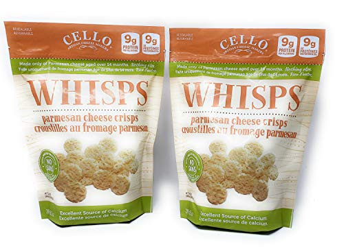 Whisps Parmesan Cheese Crisps   Keto Snack  Gluten Free  Low Carb  Sugar Free  High Protein   9 5oz  2 Pack