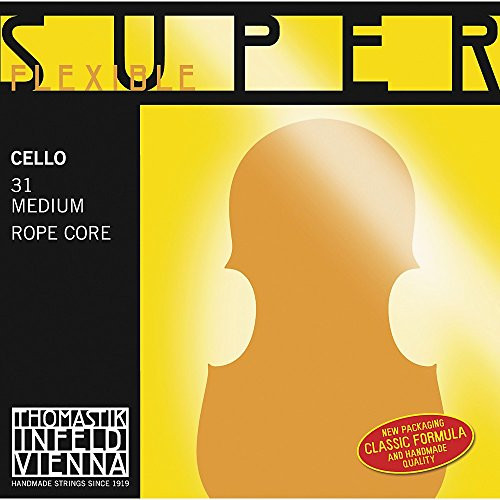 Thomastik Infeld Thomastik Precision Solid Core Steel Single Cello String  Chrome Wound  Medium Gauge  4 4 G  95
