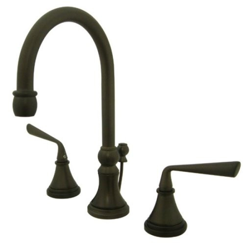 Kingston Brass KS2985ZL Silver Sage Widespread Lavatory Faucet with Brass Pop Up  Oil Rubbed Bronze