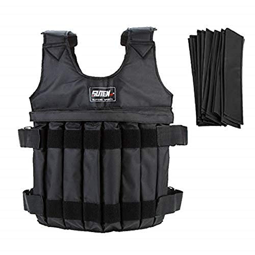 Blusea Adjustable Weighted Vest  Max Loading 44lbs Exercise Weight Jacket   Boxing Training Waistcoat Invisible Weightloading Sand Vest  Empty