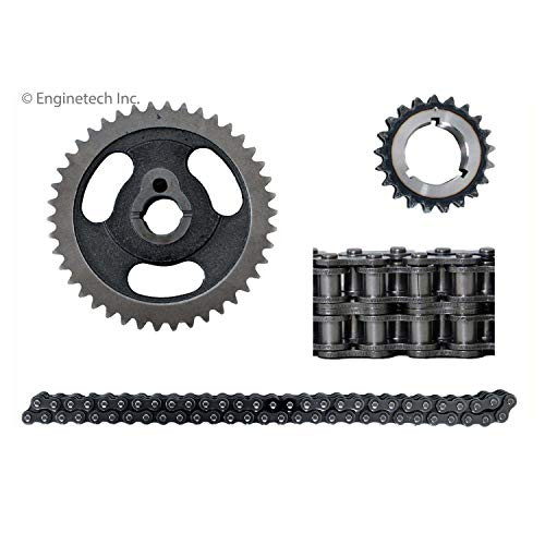 ENGINETECH TS163A DOUBLE ROLLER TIMING SET compatible with 1984 1993 FORD 5 0L 302 V8   1985 1997 FORD 351 5 8L WINDSOR