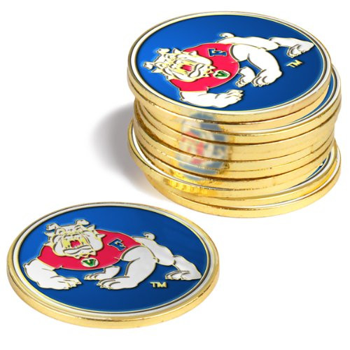LinksWalker NCAA Fresno State Bulldogs - 12 Pack Ball Markers LinksWalker NCAA Fresno State Bulldogs - 12 Pack Ball Markers