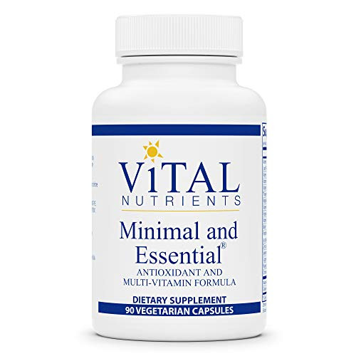 Vital Nutrients   Minimal and Essential   One a Day MultiVitamin Mineral and Antioxidant Formula   90 Vegetarian Capsules per Bottle