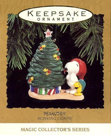 Hallmark Keepsake Ornament - Peanuts Blinking Lights Ornament 1993 (QLX7155)