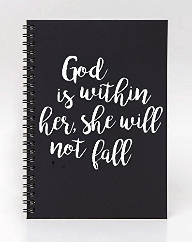 Scripture Verse Decal - Psalm 46:5 God is within her - White Vinyl Sticker for Laptop or Notebook