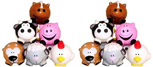 Fun Express, 2 Set of 12 Farm Animal Relaxable Balls