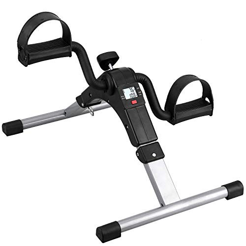 Pedal Exerciser  Mini Arm Leg Exerciser Bike Fitness Cycling with LCD Monitor and Adjustable Resistance Home Fitness Foot Bike Resistance Cycle Training Workout