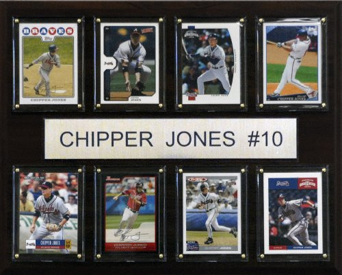 MLB Chipper Jones Atlanta Braves 8 Card Plaque