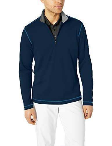 adidas Golf Men s Uv Protection 1 4 Zip Jacket  Collegiate Navy  XX Large