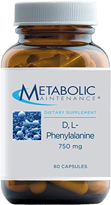 Metabolic Maintenance D  L Phenylalanine   750mg Amino Acid Supplement with Vitamin B6 for Mood   Thyroid Support  Free Form  for Superior Absorption  60 Capsules