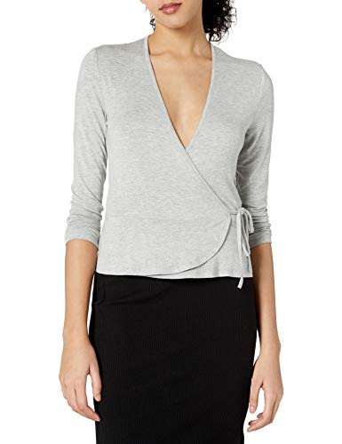 BCBGeneration Women s Blouse  Heather Grey  L