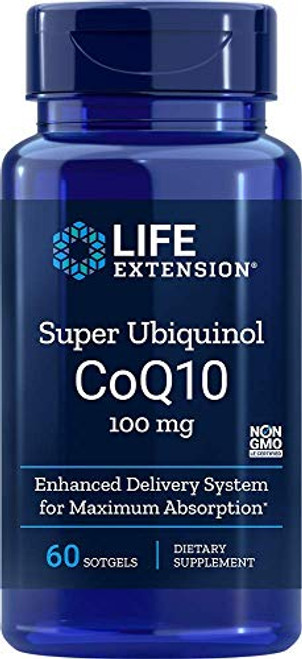 Life Extension Super Ubiquinol CoQ10 100 mg  60 Softgels  1 Pack