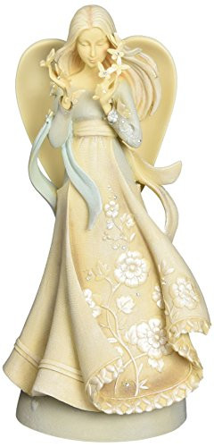 Enesco Foundations Hope Angel Stone Resin Figurine, 9"
