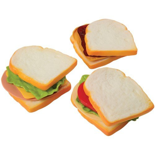 Constructive Playthings 9425 Make-A-Sandwich - Pretend Food for Kids