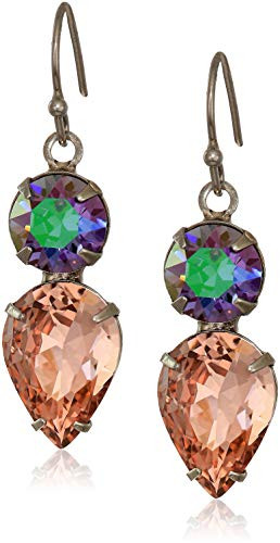 Sorrelli Women s Brilliant Teardrop Earrings  Pink  1 5