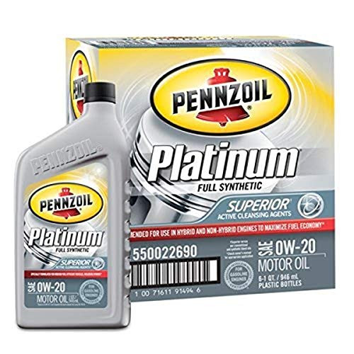 Pennzoil 550022690 6PK Platinum 0W 20 Full Synthetic Motor Oil   1 Quart  Pack of 6   OBSOLETE