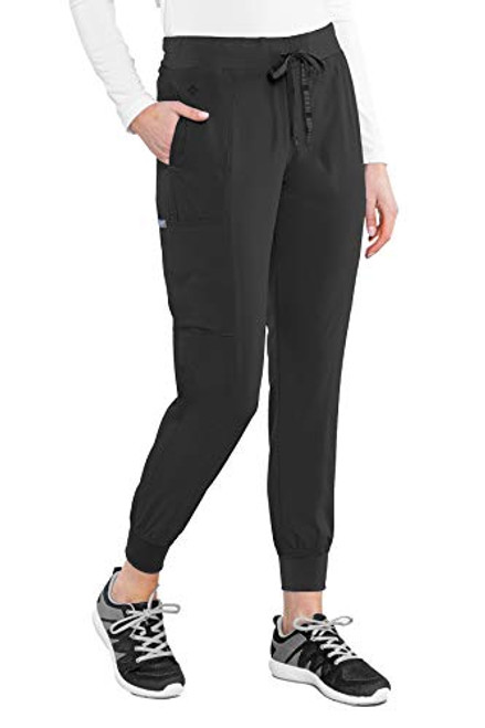 Med Couture Peaches Women s Seamed Jogger Pant  Black  Small