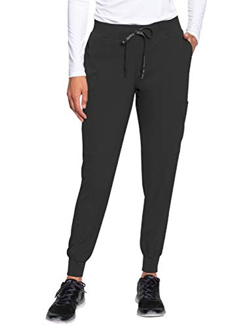 Med Couture Peaches Women s Seamed Jogger Pant  Black  Medium