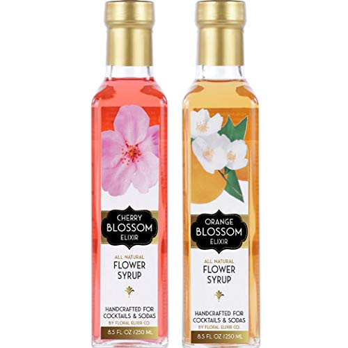 Floral Elixir Co Orange Blossom Cherry Blossom Elixirs Syrups for Cocktails Sodas 2 x 8 5 oz Floral Elixir Co Orange Blossom Cherry Blossom Elixirs Syrups for Cocktails Sodas 2 x 8 5 oz