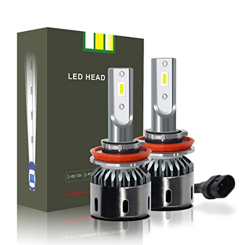 F2WORLD H11 H8 H9 LED Headlight Bulbs Conversion Kit Low Beam Fog Light Bulb 12000 LM Extremely Bright 6000K Xenon White 2 Pack