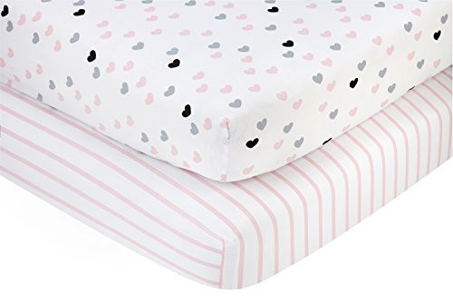 Little Love by NoJo Hugs and Kisses   2 Count Crib Sheet Set