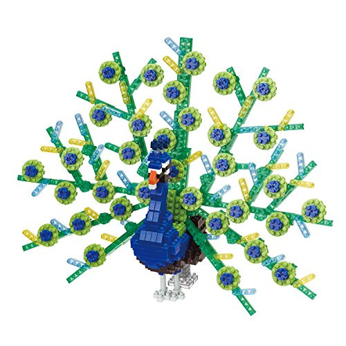 Nanoblock Deluxe Peacock Building Kit, Purple