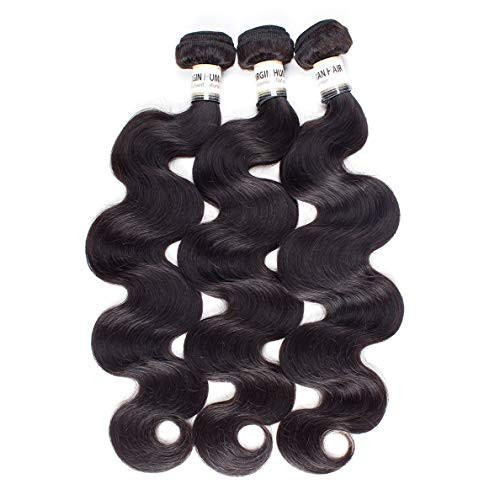 DMS Body Wave Brazilian Virgin Hair Human Hair Bundles 3 Bundles 10 12 14 Brazilian Body Wave Unprocessed Brazilian Human Hair Weave Bundles Body Wave Bundles Natural Color 10 12 14
