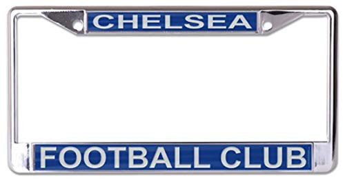 WinCraft English Premier League Chelsea FC Premium License Plate Frame  Chrome Metal and Acrylic Inlay