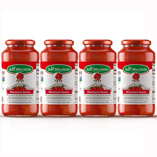 Marinara Pasta Sauce 100 Product of Italy 24 Ounce Jars 100 Genuine Ingredients With San Marzano Tomatoes Pack of 4 Marinara Pasta Sauce 100 Product of Italy 24 Ounce Jars 100 Genuine Ingredients With San Marzano Tomatoes Pack of 4