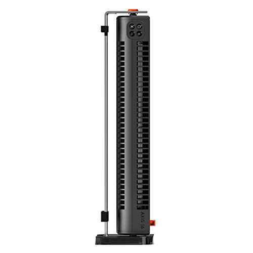 Sharper Image AXIS 16  Airbar USB Powered Tower Desk Fan with Task Light  Full Range Tilt  3 Speed Touch Control  Black