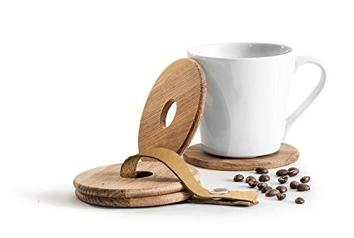 Sagaform 5017623 Oak Coasters, 4 Pack 4, Brown
