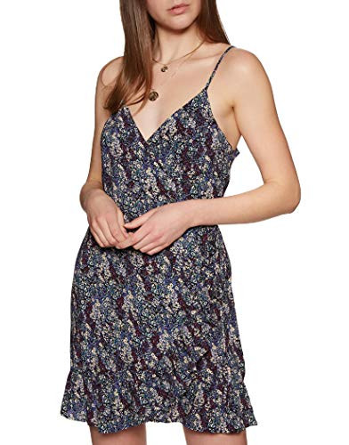 Free People All My Love Printed Wrap Dress Black LG  Women s 12 14
