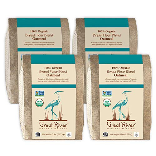 Great River Organic Milling Bread Flour Blend Oatmeal Blend Stone Ground Organic 5 Pounds Pack of 4 Great River Organic Milling Bread Flour Blend Oatmeal Blend Stone Ground Organic 5 Pounds Pack of 4