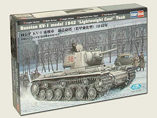 Hobby Boss 1 48 Scale Russian KV  1 Model 1942 Lightweight Cast Tank   Plastic Model Building Set  84814