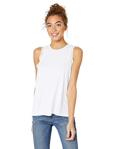 BCBGeneration Women s HIGH Neck TOP  Optic White  L
