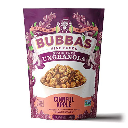 Bubba s Fine Foods Gluten Free Granola Cinn Ful Apple 6 Ounce Pack of 6 Grain Free Gluten Free Paleo Dairy Free and Certified Non GMO Bubba s Fine Foods Gluten Free Granola Cinn Ful Apple 6 Ounce Pack of 6 Grain Free Gluten Free Paleo Dairy Free and Certified Non GMO