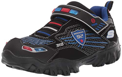 Skechers baby boys Damager Iii   Lil Patroller Sneaker  Black Red Blue  5 Toddler US