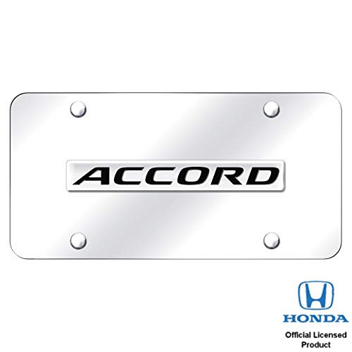 Au Tomotive Gold  INC  Honda Accord Name Chrome Stainless Steel Auto License Plate