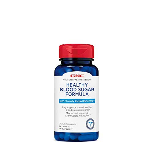 GNC Preventive Nutrition Healthy Blood Sugar Formula with Reducose  60 Caplets  Supports Normal  Healthy Blood Glucose Response