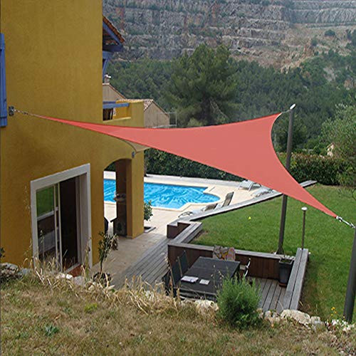 Artpuch Sun Shade Sails Canopy  185GSM Shade Sail UV Block for Patio Garden Outdoor Facility and Activities  16 x16 x16   Rust Red