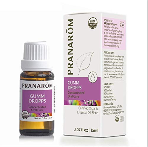 Pranarom   Gumm Dropps Essential Oil Blend  15ml    100 Pure Natural Therapeutic Grade Essential Oil for Oral Hygiene   USDA and ECOCERT Certified Organic