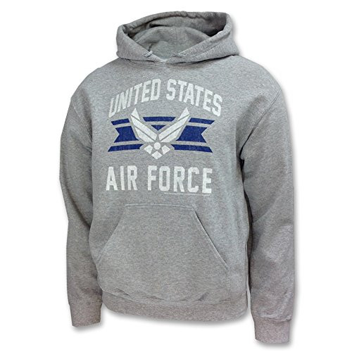 Armed Forces Gear Men s Air Force Vintage Basic Hooded Sweatshirt  Small