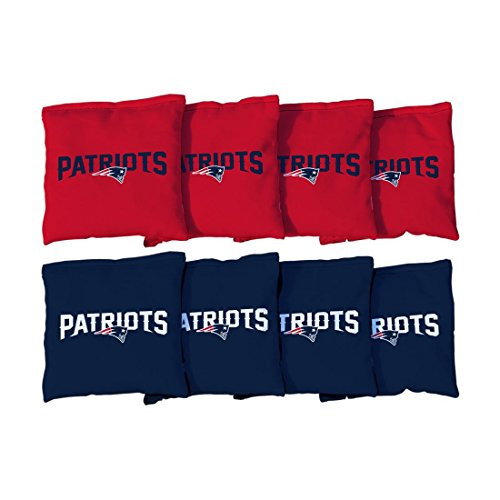 Victory Tailgate New England Patriots NFL Cornhole Game Bag Set  8 Bags Included  Corn Filled