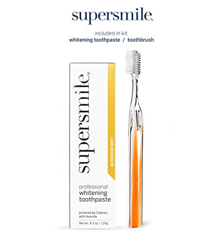 SuperSmile Whitening Toothpaste and Toothbrush Kit  Mandarin Mint
